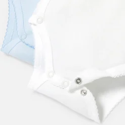 Body-Jacadi Lot de 2 bodies manches longues bébé garçon - BLANC/BLEU