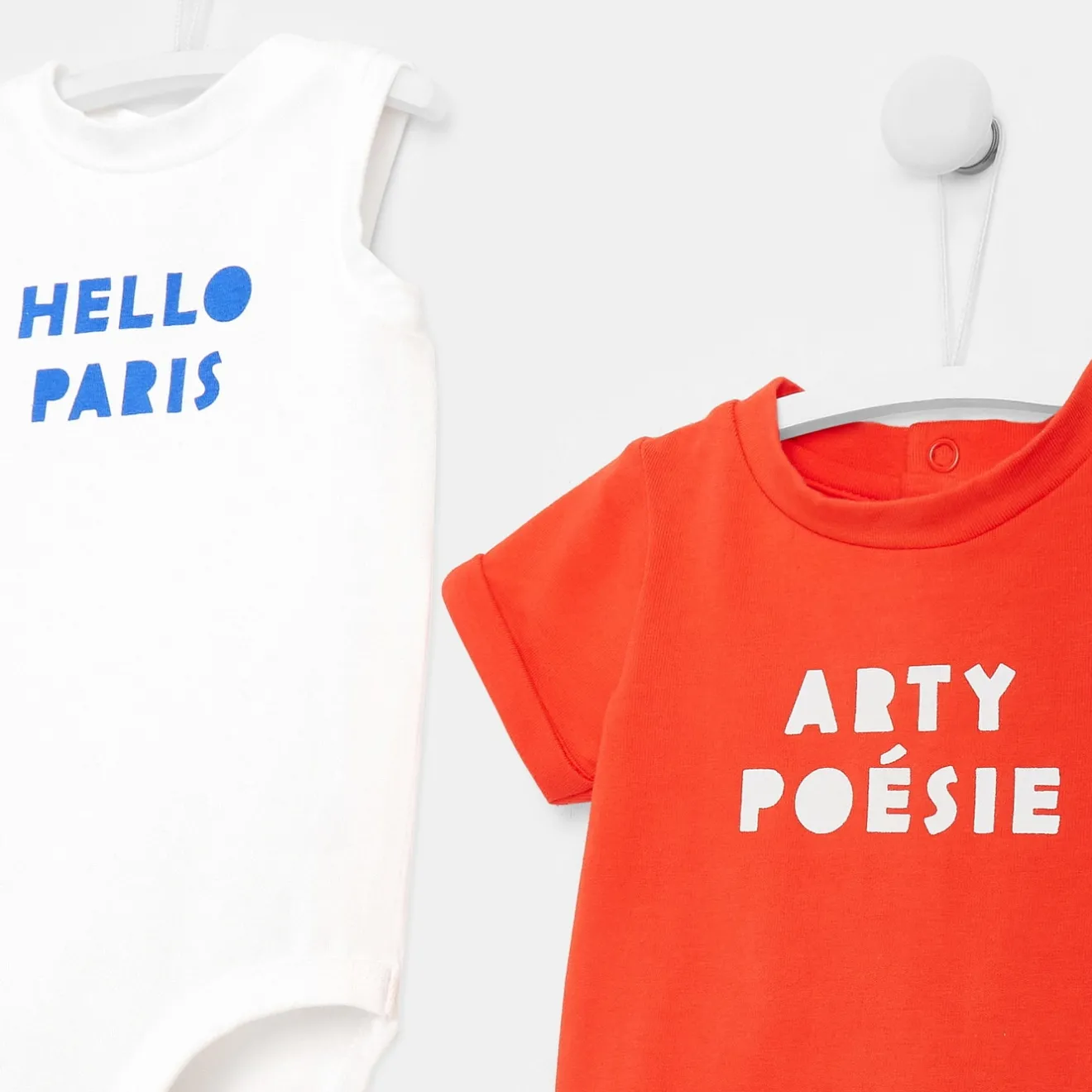 Body|Body-Jacadi Lot de 2 bodys bébé BLANC/ORANGE