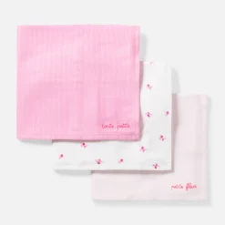 Bavoirs Et Langes-Jacadi Lot de 3 langes - lore ROSE/MULTICO