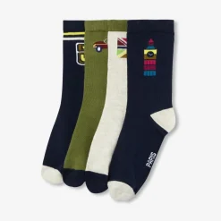 Accessoires-Jacadi Lot de 4 paires de chaussettes enfant garçon - lore MULTICO