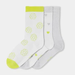 Accessoires-Jacadi Lot de chaussettes enfant fille - JAUNE FLUO