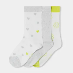 Accessoires-Jacadi Lot de chaussettes enfant fille - JAUNE FLUO