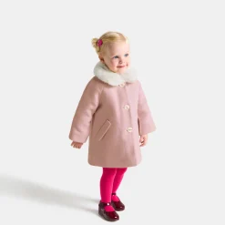 Manteaux, Vestes Et Combi Pilote-Jacadi Manteau bébé fille en drap de laine - ROSE CHINE