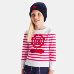 T-Shirt, Polo Et Sous-Pull-Jacadi Marinière enfant fille - BLANC/ROSE