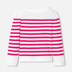 T-Shirt, Polo Et Sous-Pull-Jacadi Marinière enfant fille - BLANC/ROSE