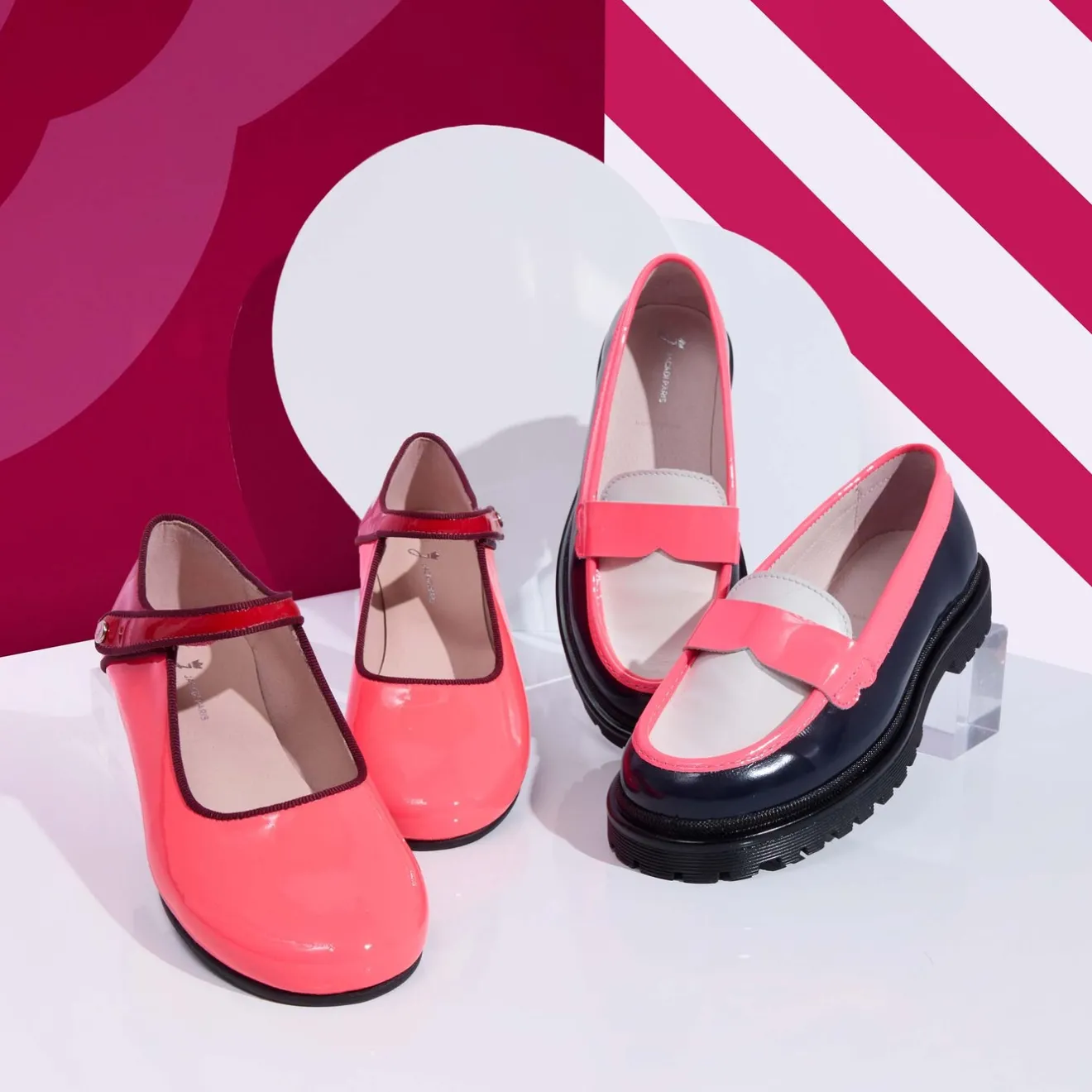 Derbies Et Mocassins|Chaussures-Jacadi Mocassins enfant fille en cuir glacé - lore BLEU/MULTICO