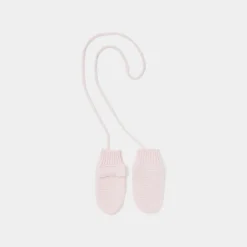 Accessoires-Jacadi Moufles bébé fille en tricot - rose poudre ROSE POUDRE JACADI
