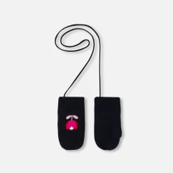 Accessoires-Jacadi Moufles bébé fille en tricot - marine MARINE JACADI