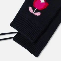 Accessoires-Jacadi Moufles bébé fille en tricot - marine MARINE JACADI