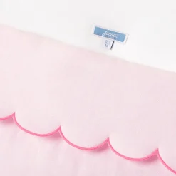 Gigoteuse, Couverture|Gigoteuses Et Couvertures-Jacadi Nid d'ange en lin à festons - rose pale ROSE PALE JACADI