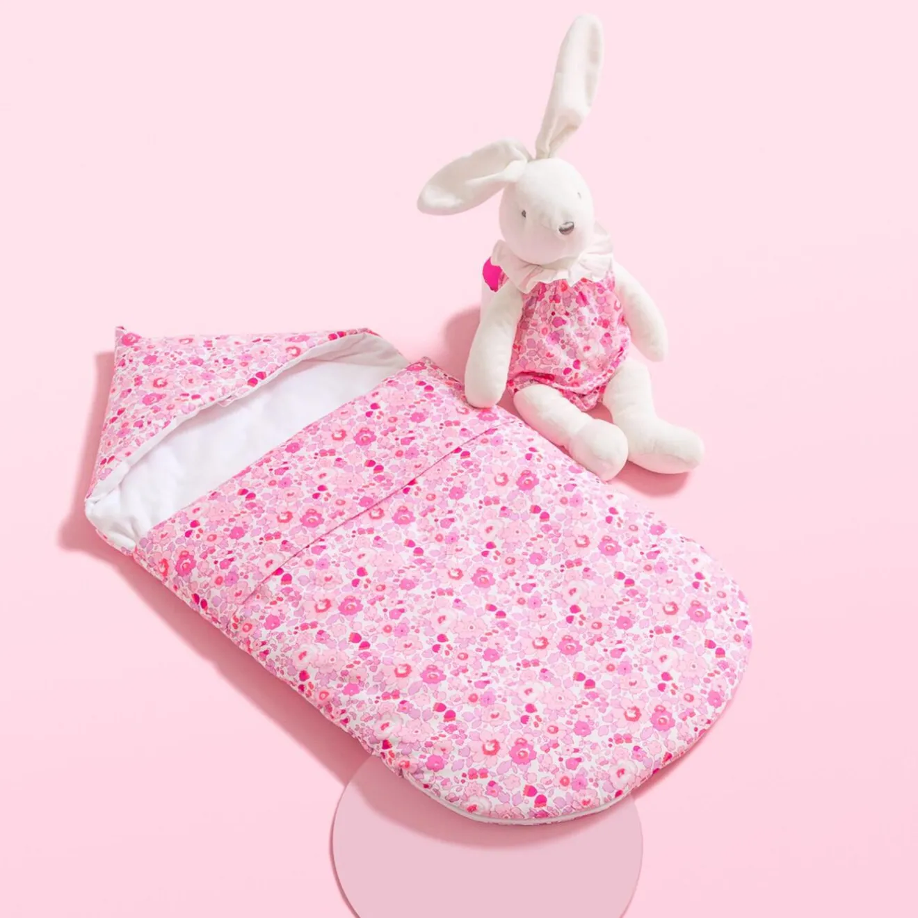 Gigoteuse, Couverture|Gigoteuses Et Couvertures-Jacadi Nid d'ange en tissu Liberty - lore ROSE/MULTICO