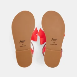 Sandales Et Nu-Pieds|Chaussures-Jacadi Nu-pieds enfant fille en cuir verni - ROSE FLUO