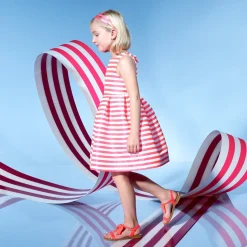 Sandales Et Nu-Pieds|Chaussures-Jacadi Nu-pieds enfant fille en cuir verni - ROSE FLUO