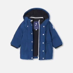 Manteaux, Vestes Et Combi Pilote-Jacadi Parka bébé garçon en nylon - BLEU MARNE