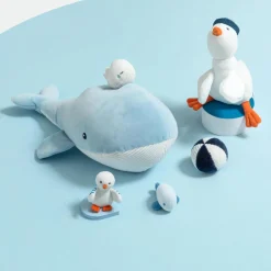Doudou, Peluche|Eveil, Doudou Et Peluche-Jacadi Peluche d'activités baleine - BLANC/BLEU