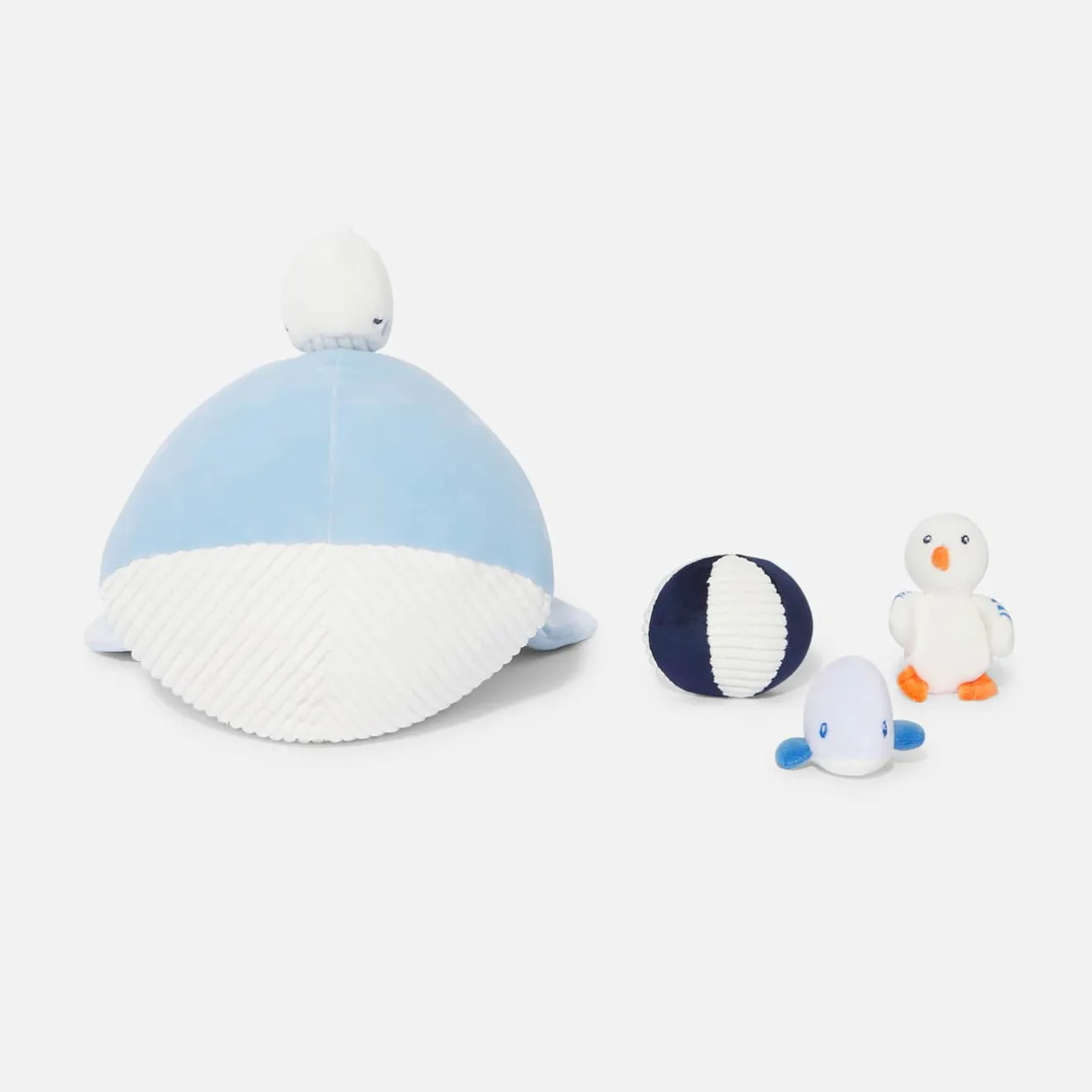 Doudou, Peluche|Eveil, Doudou Et Peluche-Jacadi Peluche d'activités baleine - BLANC/BLEU