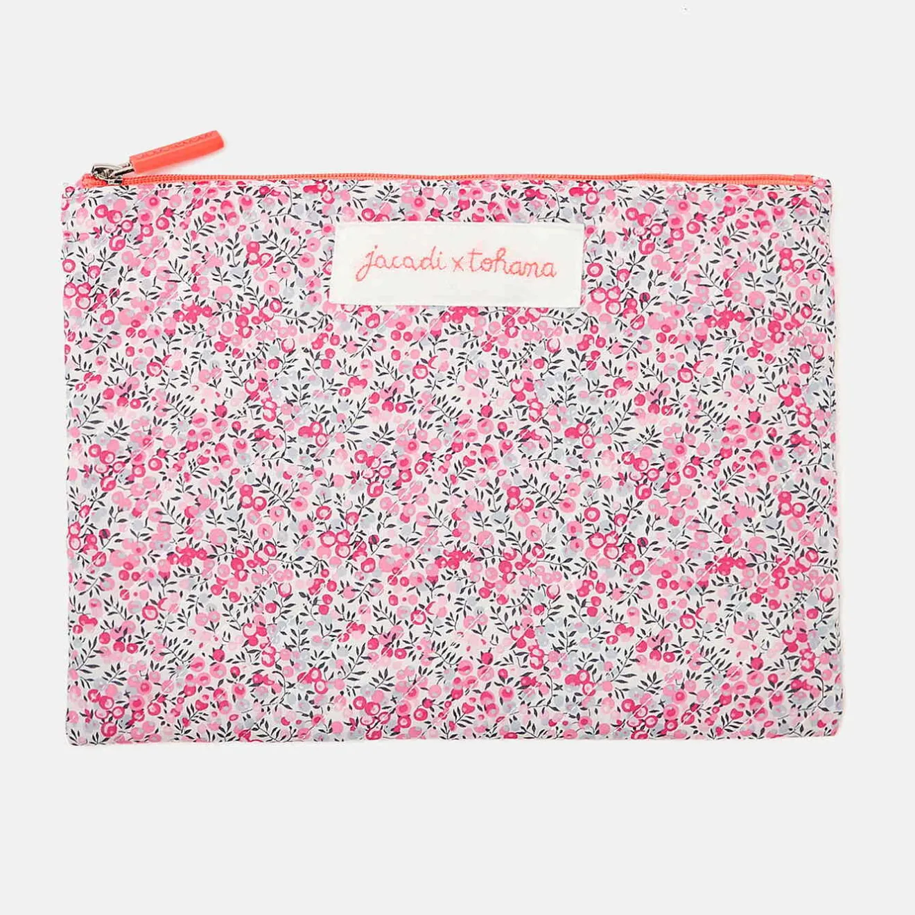 Accessoires-Jacadi Pochette en tissu Liberty - x Tohana - ROSE/GRIS