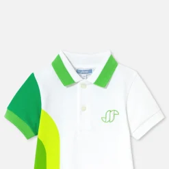 T-Shirt Et Polo-Jacadi Polo bébé garçon en piqué de coton - BLANC/VERT