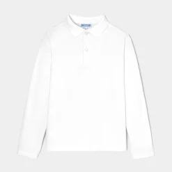 T-Shirt, Polo Et Sous-Pull|T-Shirt, Polo Et Sous-Pull-Jacadi Polo manches longues enfant - blanc BLANC JACADI