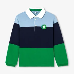 T-Shirt, Polo Et Sous-Pull-Jacadi Polo manches longues enfant - lore VERT/MULTICO