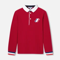 T-Shirt, Polo Et Sous-Pull-Jacadi Polo manches longues enfant garçon - ROUGE BRIQUE