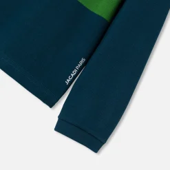 T-Shirt, Polo Et Sous-Pull-Jacadi Polo manches longues enfant garçon - ENCRE