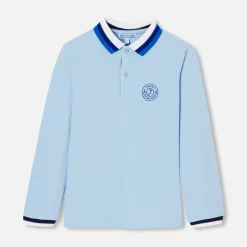 T-Shirt, Polo Et Sous-Pull-Jacadi Polo manches longues enfant garçon - bleu clair BLEU CLAIR JACADI