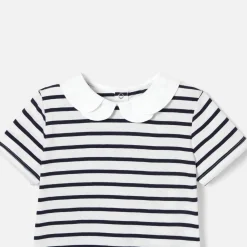 T-Shirt, Polo Et Sous-Pull-Jacadi Polo rayé enfant fille - BLANC/MARINE
