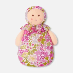 Doudou, Peluche|Eveil, Doudou Et Peluche-Jacadi Poupée Joséphine en tissu liberty - lore ROSE/MULTICO