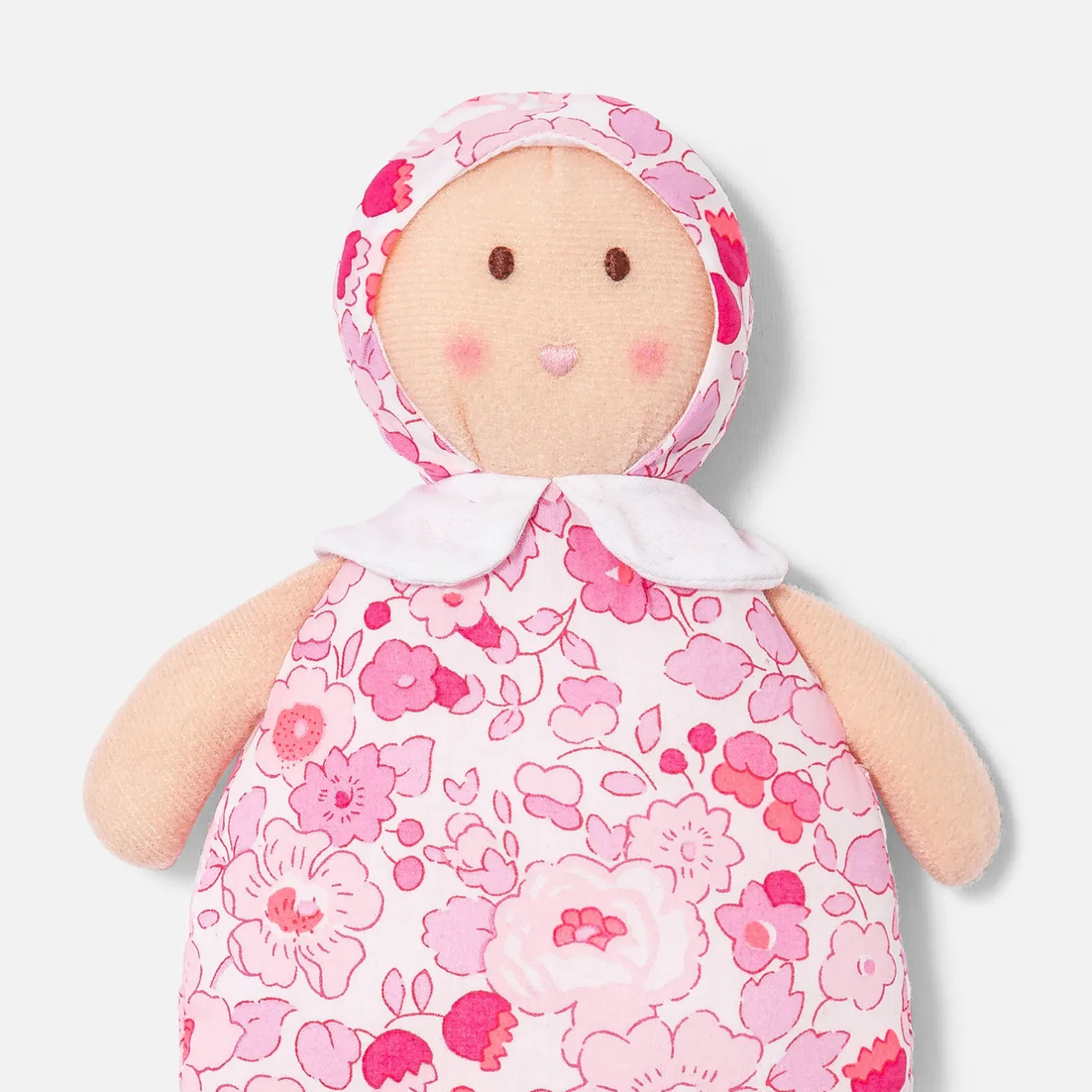 Doudou, Peluche|Eveil, Doudou Et Peluche-Jacadi Poupée Joséphine hochet en tissu Liberty - lore ROSE/MULTICO