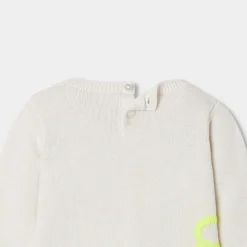 Pull, Sweat Et Cardigan-Jacadi Pull bébé fille à fleurs rebrodées - blanc doux BLANC DOUX JACADI