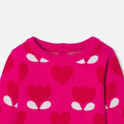 Pull, Sweat Et Cardigan-Jacadi Pull bébé fille en maille jacquard - lore ROSE/MULTICO
