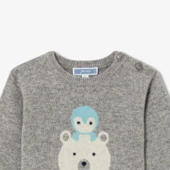 Pull, Sweat Et Cardigan-Jacadi Pull bébé garçon en cachemire - gris chine clair GRIS CHINE CLAIR JACADI