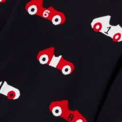 Pull, Sweat Et Cardigan-Jacadi Pull bébé garçon en coton - MARINE/ROUGE