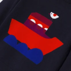 Pull, Sweat Et Cardigan-Jacadi Pull bébé garçon en tricot - marine MARINE JACADI