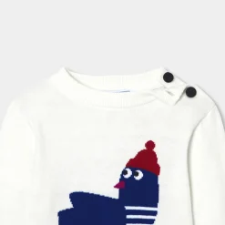 Pull, Sweat Et Cardigan-Jacadi Pull bébé garçon en tricot - blanc doux BLANC DOUX JACADI