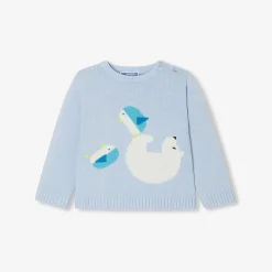 Pull, Sweat Et Cardigan-Jacadi Pull bébé garçon Intarsia fantaisie - NUAGE