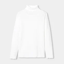 Pull, Sweat Et Cardigan-Jacadi Pull col roulé enfant fille - blanc doux BLANC DOUX JACADI