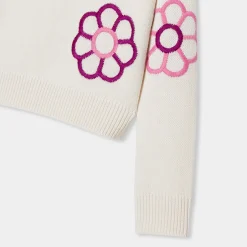Pull, Sweat Et Cardigan-Jacadi Pull court enfant fille BLANC/ROSE