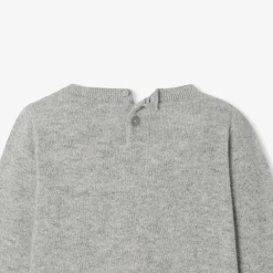 Pull, Sweat Et Cardigan-Jacadi Pull en cachemire bébé fille GRIS/MULTICO