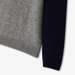 Pull, Sweat Et Cardigan-Jacadi Pull en cachemire enfant garçon - GRIS/MARINE