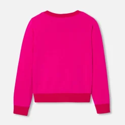 Pull, Sweat Et Cardigan-Jacadi Pull enfant fille motif tulipe - ROSE/ROUGE