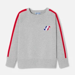 Pull, Sweat Et Cardigan-Jacadi Pull enfant garçon en coton - gris chine clair GRIS CHINE CLAIR JACADI
