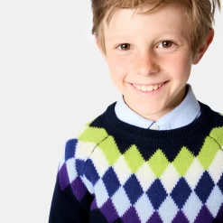 Pull, Sweat Et Cardigan-Jacadi Pull enfant garçon en laine responsable - marine MARINE JACADI