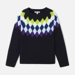 Pull, Sweat Et Cardigan-Jacadi Pull enfant garçon en laine responsable - marine MARINE JACADI