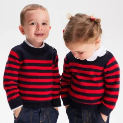Pull, Sweat Et Cardigan|Pull, Sweat Et Cardigan-Jacadi Pull marin bébé - MARINE/ROUGE