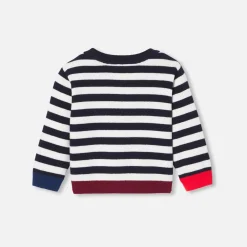 Pull, Sweat Et Cardigan-Jacadi Pull marinière bébé garçon - MARINE/BLANC