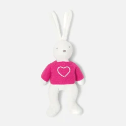 Doudou, Peluche|Eveil, Doudou Et Peluche-Jacadi Pull pour peluche lapin moyen modèle - Love Maille - ROSE