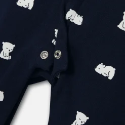 Pyjama|Pyjama-Jacadi Pyjama bébé en molleton - MARINE/ECRU