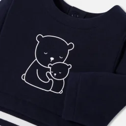 Pyjama|Pyjama-Jacadi Pyjama bébé en molleton - MARINE/BLANC